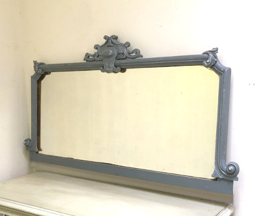 painted overmantle mirror
